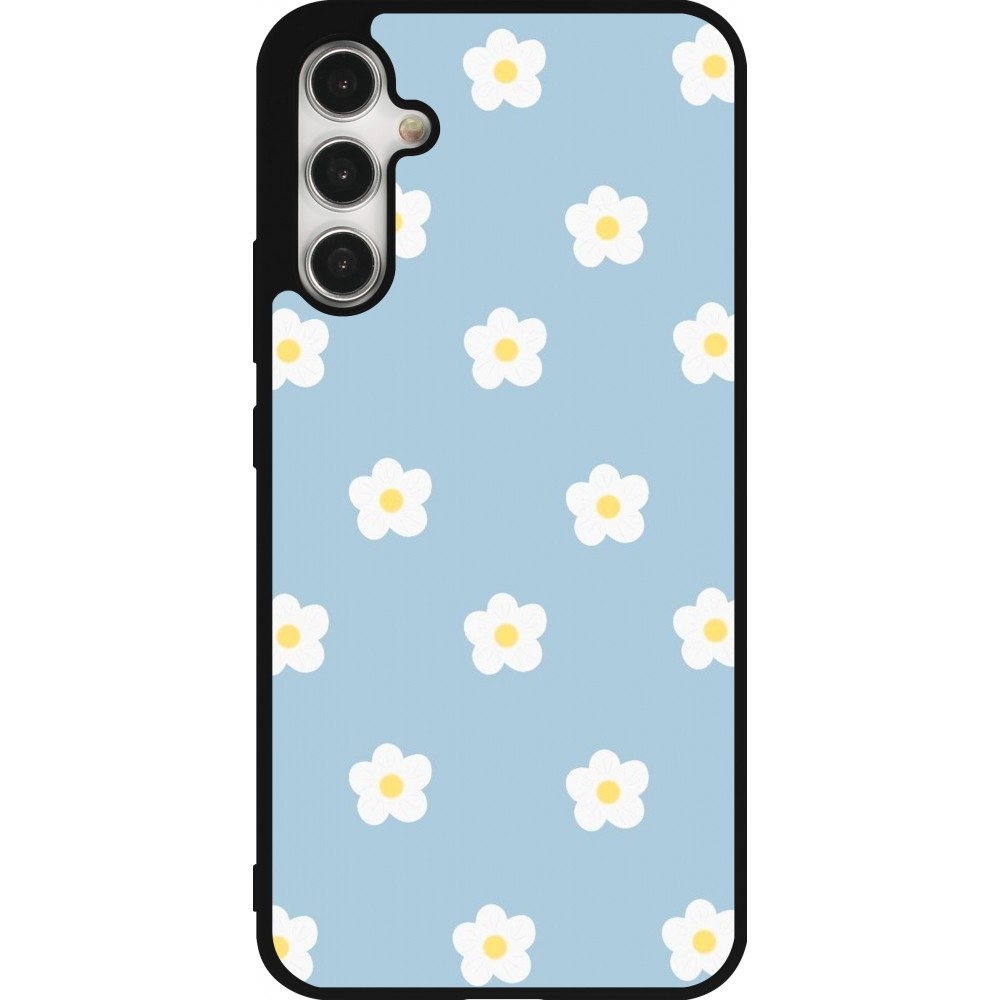 Samsung Galaxy A34 5G Case Hülle - Silikon schwarz Easter 2024 daisy flower