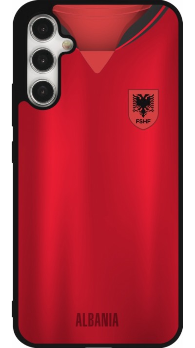 Samsung Galaxy A34 5G Case Hülle - Silikon schwarz Albanien personalisierbares Fussballtrikot