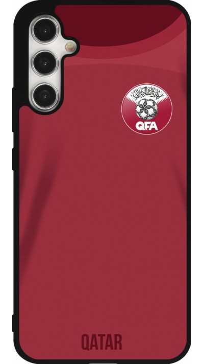 Samsung Galaxy A34 5G Case Hülle - Silikon schwarz Katar 2022 personalisierbares Fussballtrikot