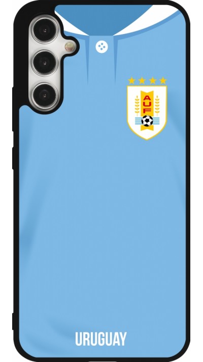 Samsung Galaxy A34 5G Case Hülle - Silikon schwarz Uruguay 2022 personalisierbares Fussballtrikot