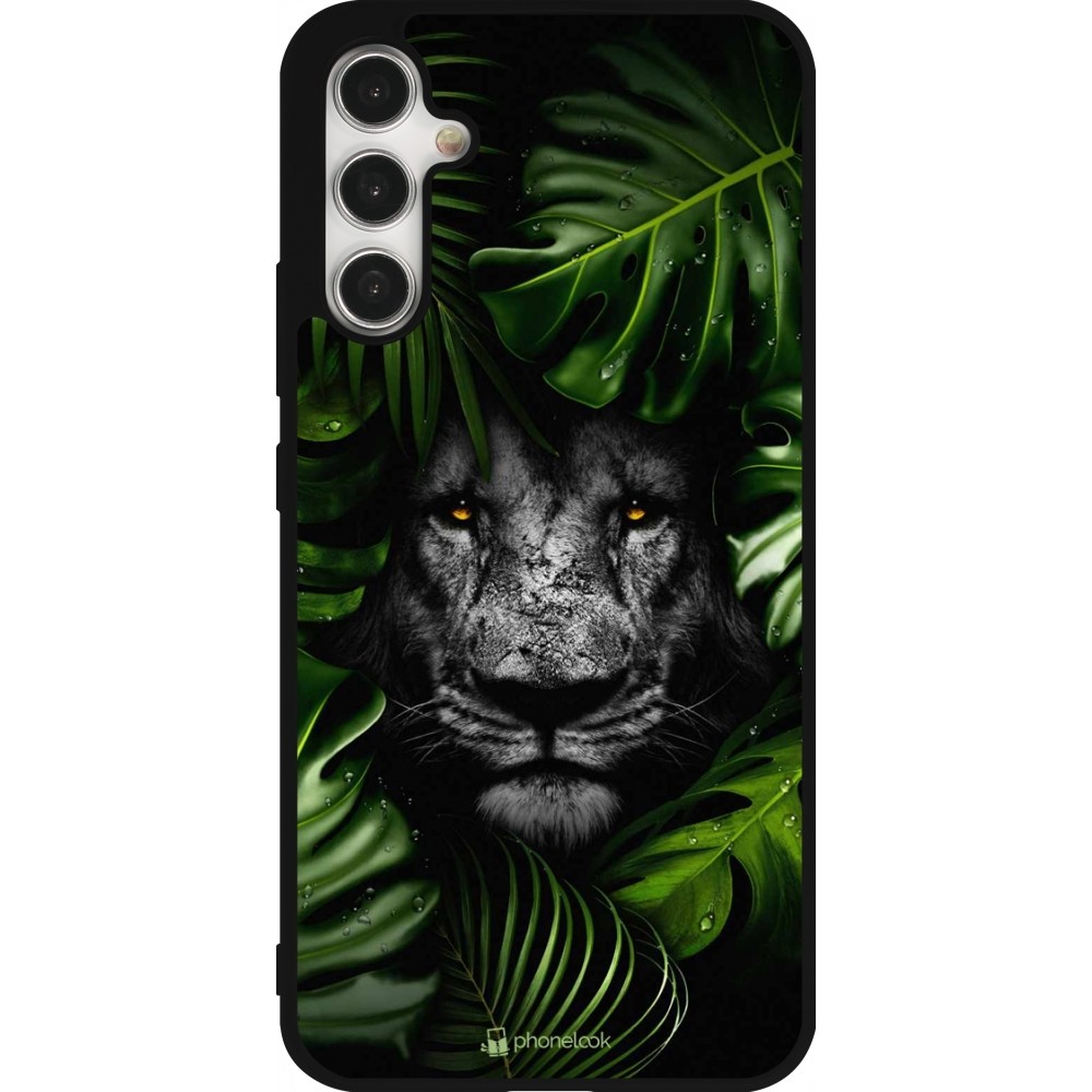 Samsung Galaxy A34 5G Case Hülle - Silikon schwarz Forest Lion