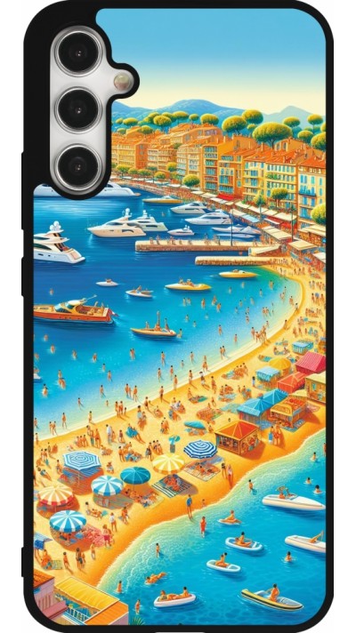 Samsung Galaxy A34 5G Case Hülle - Silikon schwarz French Riviera People