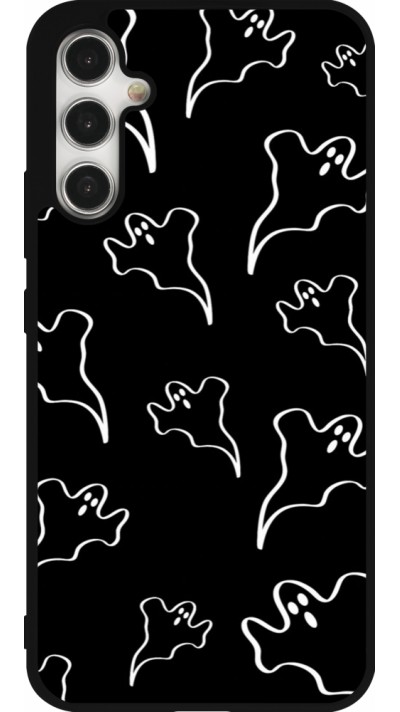 Samsung Galaxy A34 5G Case Hülle - Silikon schwarz Halloween 2024 black and white ghosts