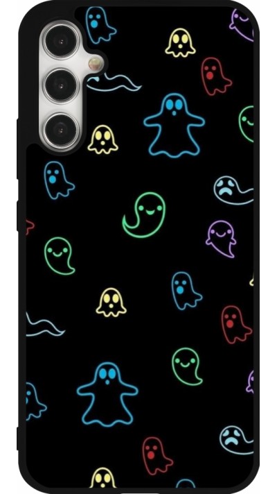 Samsung Galaxy A34 5G Case Hülle - Silikon schwarz Halloween 2024 colorful ghosts