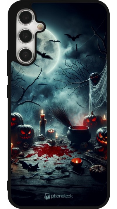 Samsung Galaxy A34 5G Case Hülle - Silikon schwarz Halloween 2024 Dunkler Mond