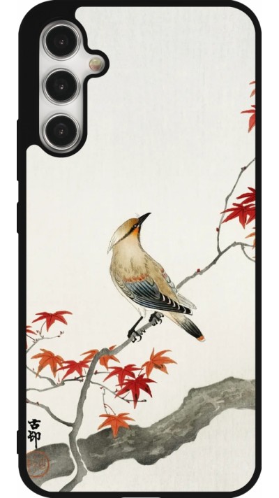 Samsung Galaxy A34 5G Case Hülle - Silikon schwarz Japanese Bird