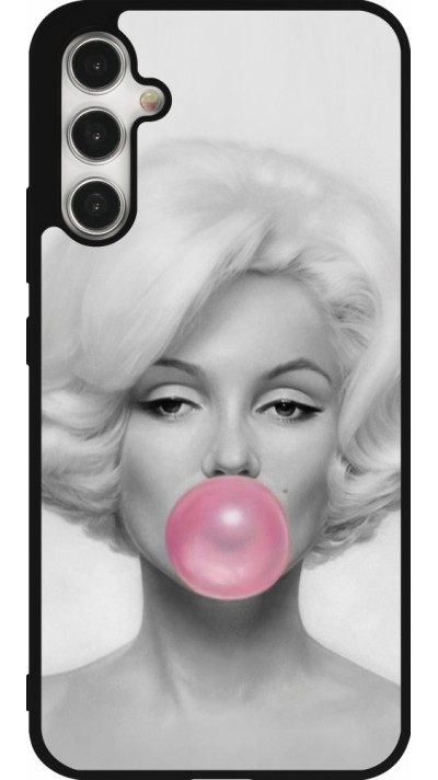 Samsung Galaxy A34 5G Case Hülle - Silikon schwarz Marilyn Bubble