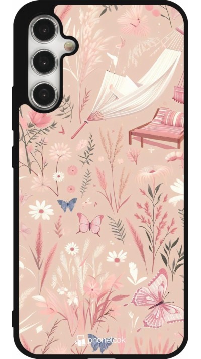 Coque Samsung Galaxy A34 5G - Silicone rigide noir Summer Pastel Pattern