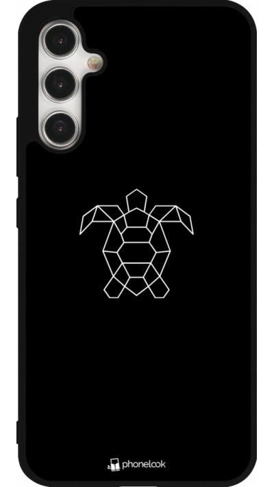 Samsung Galaxy A34 5G Case Hülle - Silikon schwarz Turtles lines on black