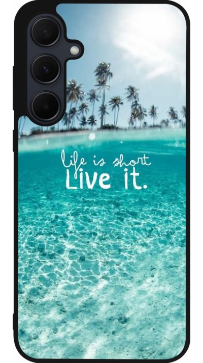 Coque Samsung Galaxy A35 5G - Silicone rigide noir Summer 18 24