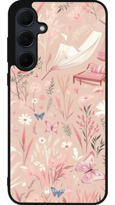 Coque Samsung Galaxy A35 5G - Silicone rigide noir Summer Pastel Pattern