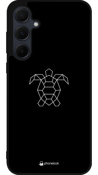 Coque Samsung Galaxy A35 5G - Silicone rigide noir Turtles lines on black