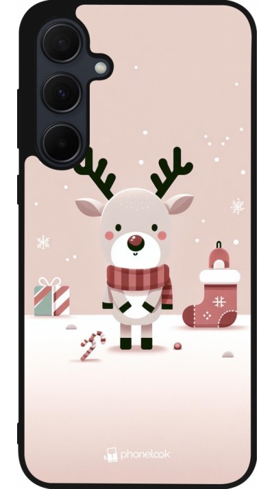 Samsung Galaxy A35 5G Case Hülle - Silikon schwarz Weihnachten 2023 Choupinette Rentier