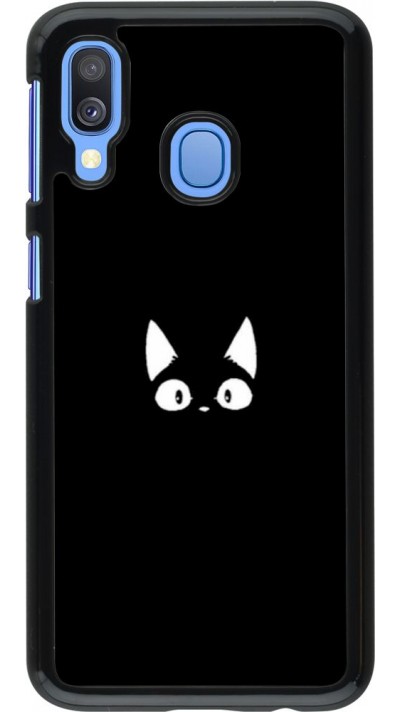 Coque Samsung Galaxy A40 - Funny cat on black