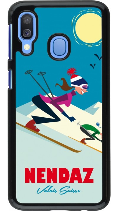 Samsung Galaxy A40 Case Hülle - Nendaz Ski Downhill