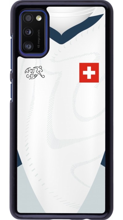 Samsung Galaxy A41 Case Hülle - Schweiz Away personalisierbares Fussballtrikot