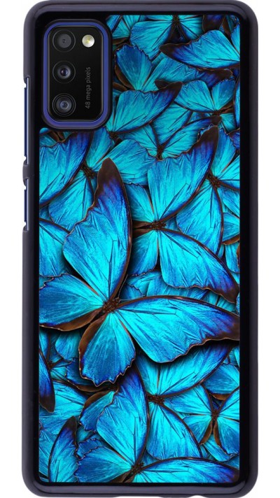 Hülle Samsung Galaxy A41 - Papillon - Bleu