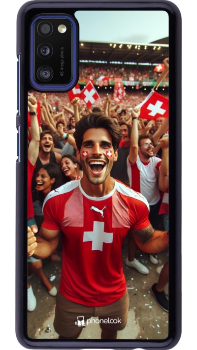 Samsung Galaxy A41 Case Hülle - Schweizer Fan Euro 2024