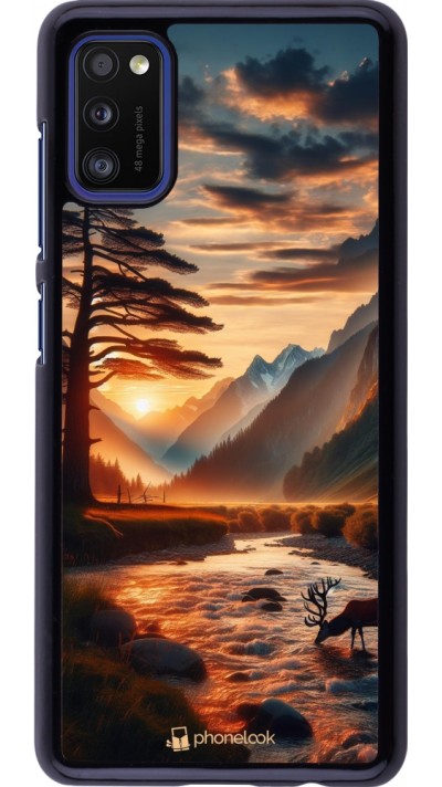 Coque Samsung Galaxy A41 - Valley Sunset Deer Tree