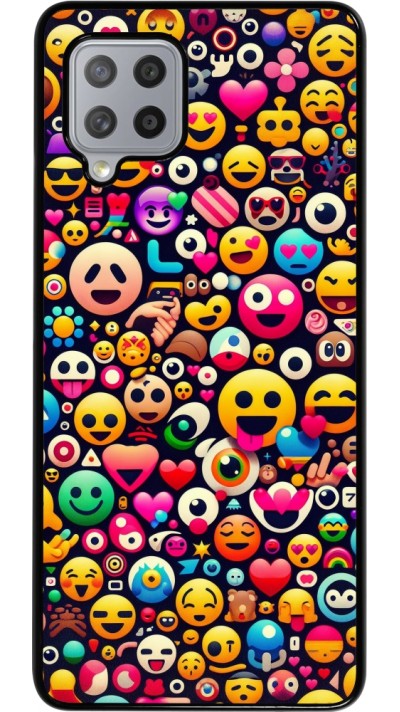 Samsung Galaxy A42 5G Case Hülle - Emoji Mix Farbe