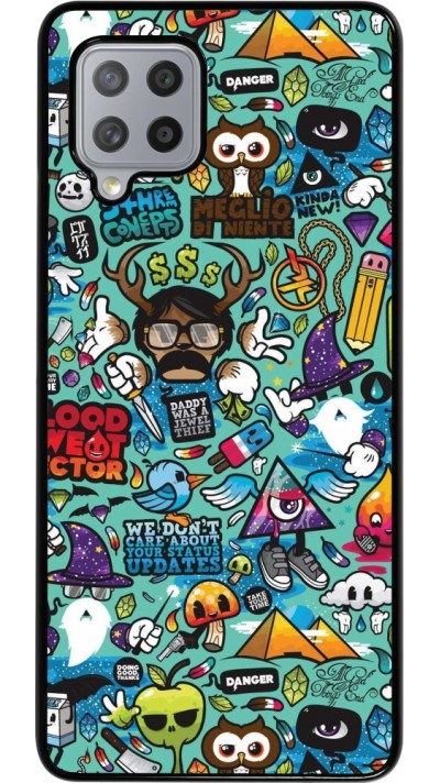 Samsung Galaxy A42 5G Case Hülle - Mixed Cartoons Turquoise