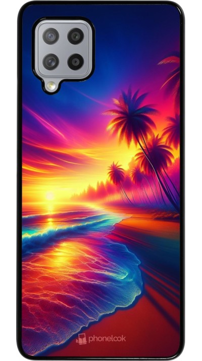 Samsung Galaxy A42 5G Case Hülle - Strand Sonnenuntergang auffällig