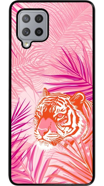 Samsung Galaxy A42 5G Case Hülle - Tiger Palmen rosa