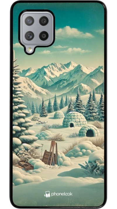 Coque Samsung Galaxy A42 5G - Vintage Snowy Mountain Igloo