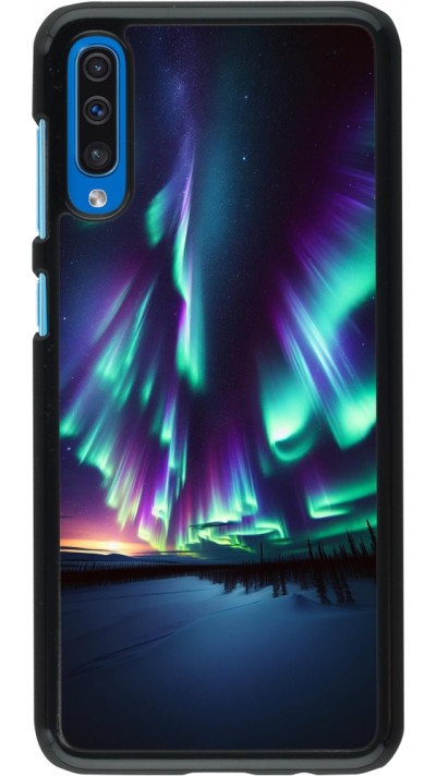 Coque Samsung Galaxy A50 - Aurore Boréale Étincelante