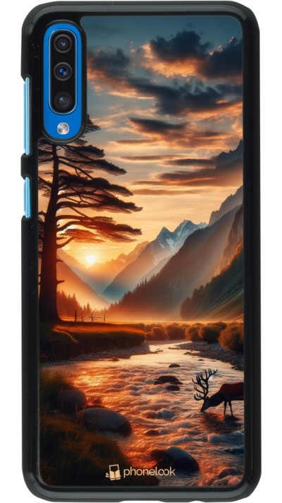 Coque Samsung Galaxy A50 - Valley Sunset Deer Tree