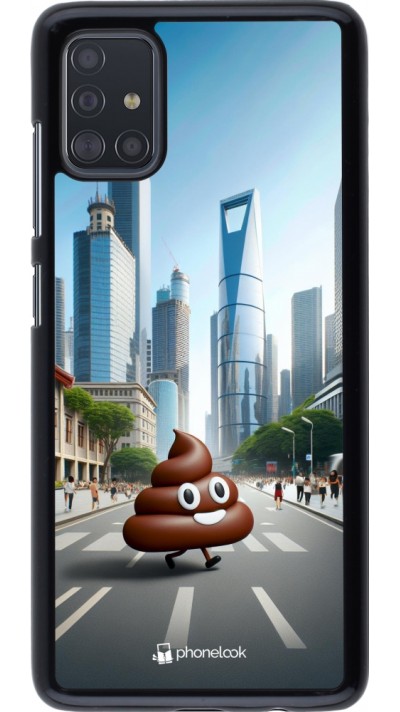 Samsung Galaxy A51 Case Hülle - Kackhaufen Emoji Spaziergang