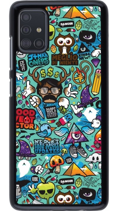 Samsung Galaxy A51 Case Hülle - Mixed Cartoons Turquoise