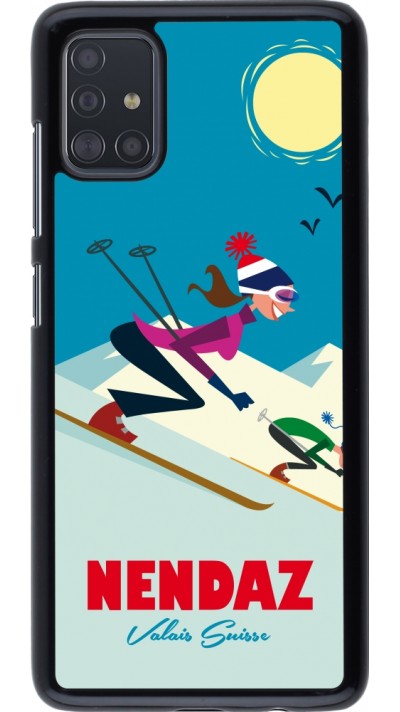 Samsung Galaxy A51 Case Hülle - Nendaz Ski Downhill