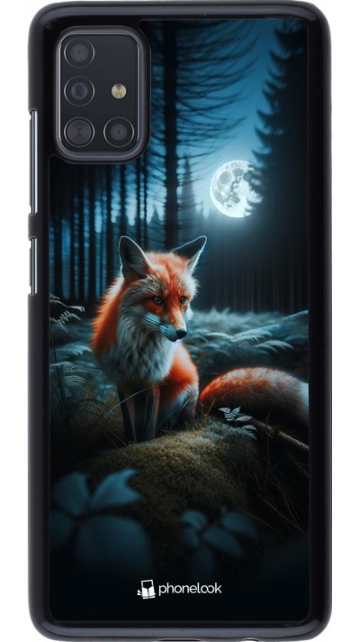 Coque Samsung Galaxy A51 - Renard lune forêt