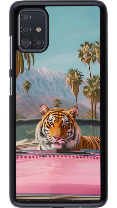 Samsung Galaxy A51 Case Hülle - Tiger Auto rosa