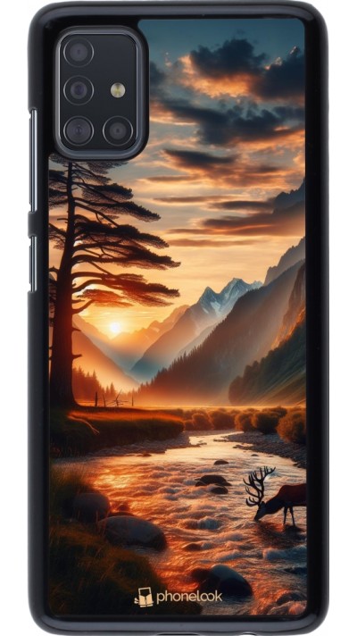 Coque Samsung Galaxy A51 - Valley Sunset Deer Tree