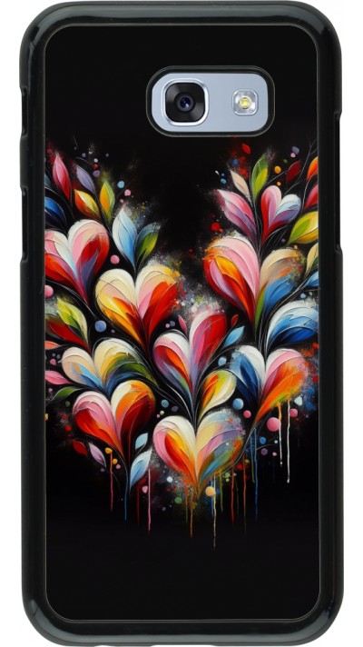 Coque Samsung Galaxy A5 (2017) - Valentine 2024 Coeur Noir Abstrait