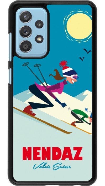 Samsung Galaxy A52 Case Hülle - Nendaz Ski Downhill