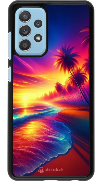 Samsung Galaxy A52 Case Hülle - Strand Sonnenuntergang auffällig