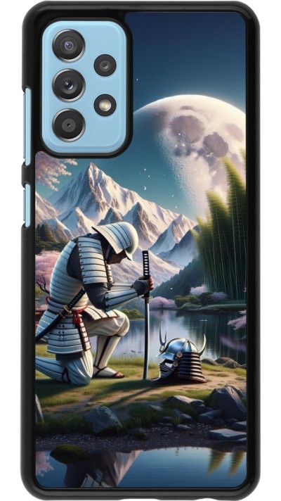 Samsung Galaxy A52 Case Hülle - Samurai Katana Mond