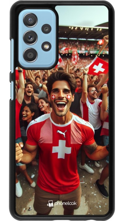 Samsung Galaxy A52 Case Hülle - Schweizer Fan Euro 2024