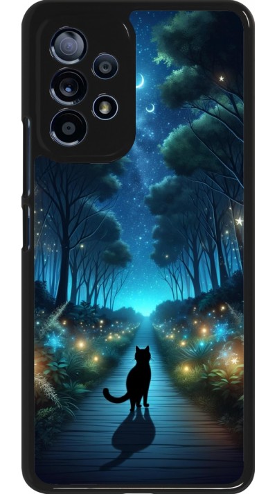 Samsung Galaxy A53 5G Case Hülle - Schwarze Katze Spaziergang