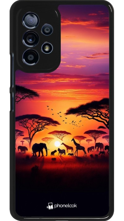 Samsung Galaxy A53 5G Case Hülle - Safari Sonnenuntergang Wildtiere