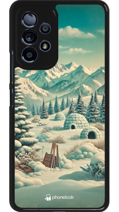 Coque Samsung Galaxy A53 5G - Vintage Snowy Mountain Igloo