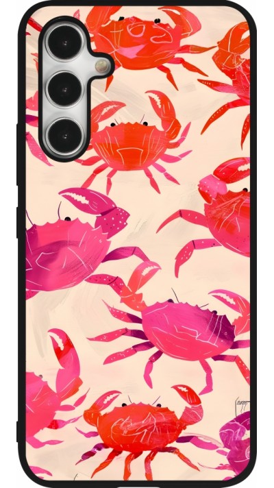 Samsung Galaxy A54 Case Hülle - Silikon schwarz Crabs Paint