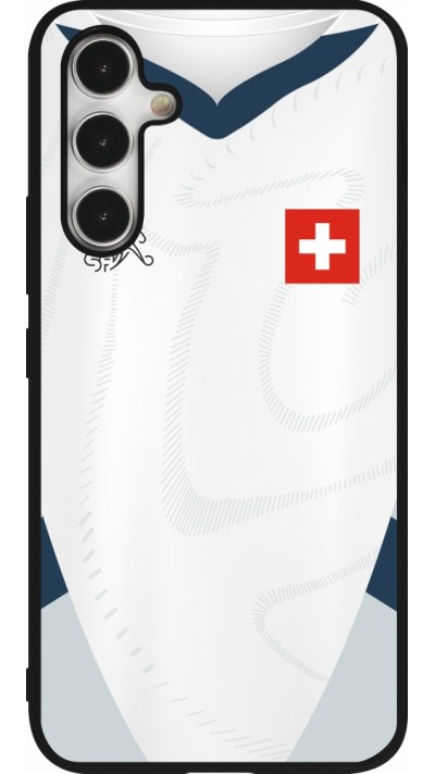Samsung Galaxy A54 Case Hülle - Silikon schwarz Schweiz Away personalisierbares Fussballtrikot