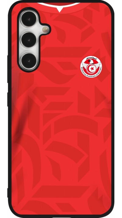 Samsung Galaxy A54 Case Hülle - Silikon schwarz Tunesien 2022 personalisierbares Fussballtrikot