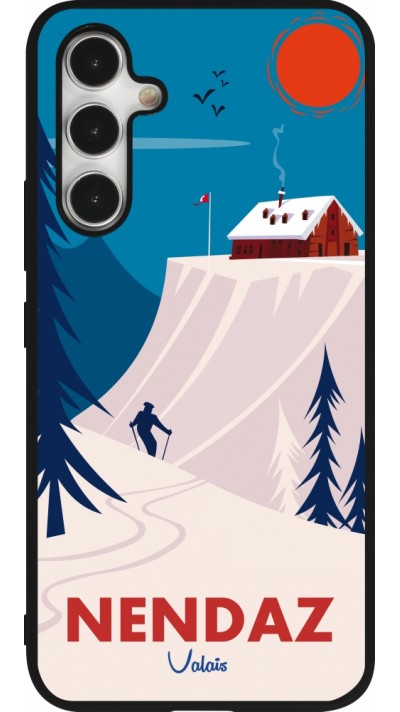 Samsung Galaxy A54 Case Hülle - Silikon schwarz Nendaz Cabane Ski