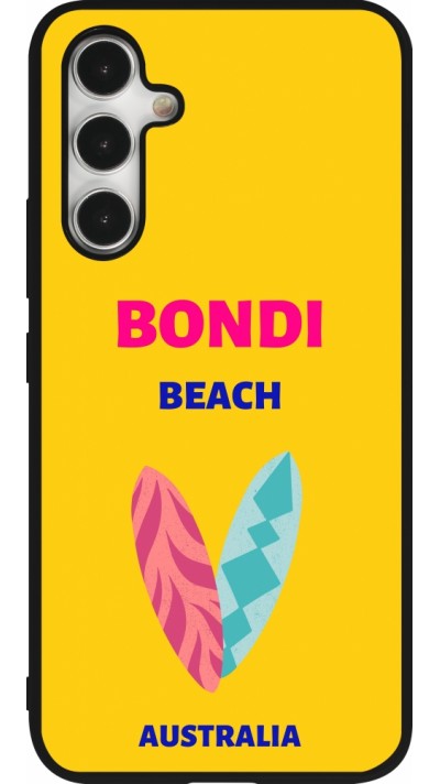 Samsung Galaxy A54 Case Hülle - Silikon schwarz Pop Summer Destination Bondi