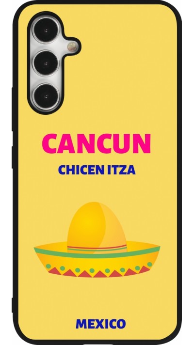 Samsung Galaxy A54 Case Hülle - Silikon schwarz Pop Summer Destination Cancun